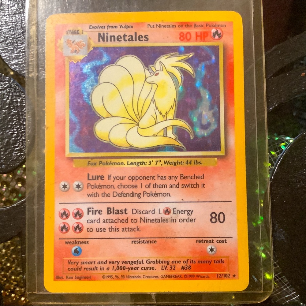 Pokémon Ninetales Base Set 12/102  Unlimited Holo.